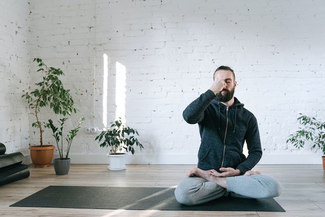 Man doing yoga