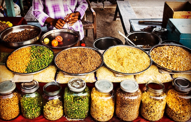 Foods that boost the metabolism:  Spice stall